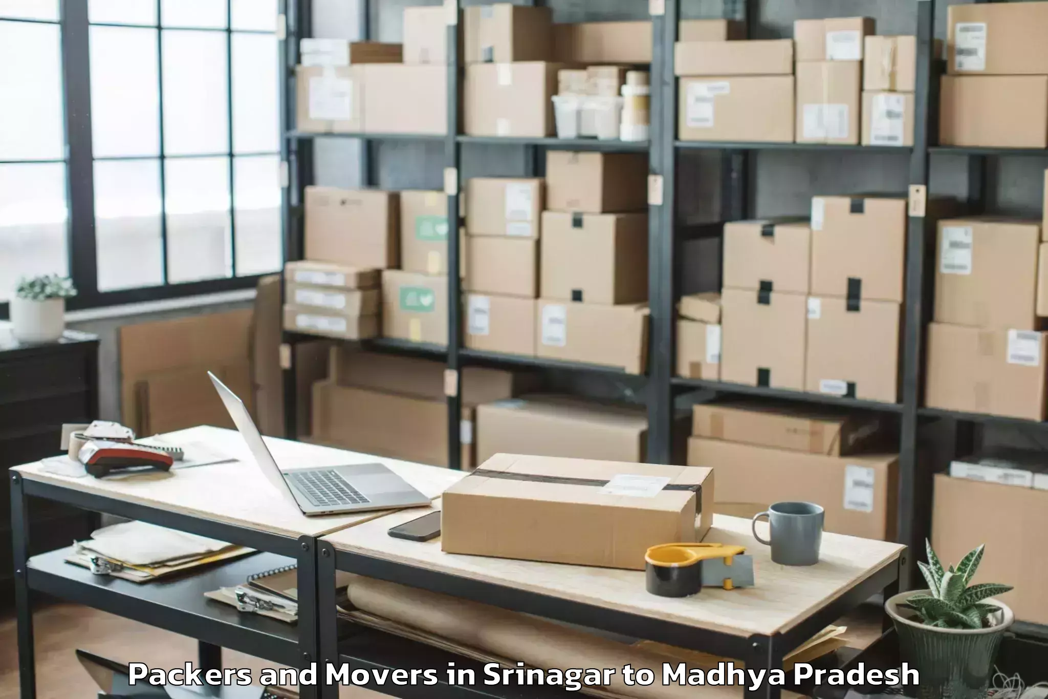 Professional Srinagar to Jiwaji University Gwalior Packers And Movers